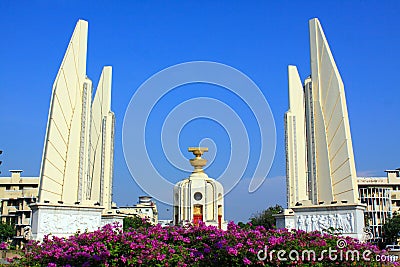 Bangkok Landmark â€“ Democracy Monument Stock Photo